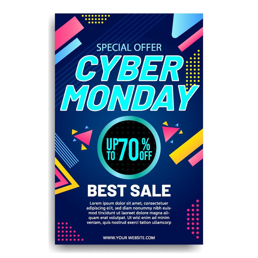 Cyber Monday Poster Template vector