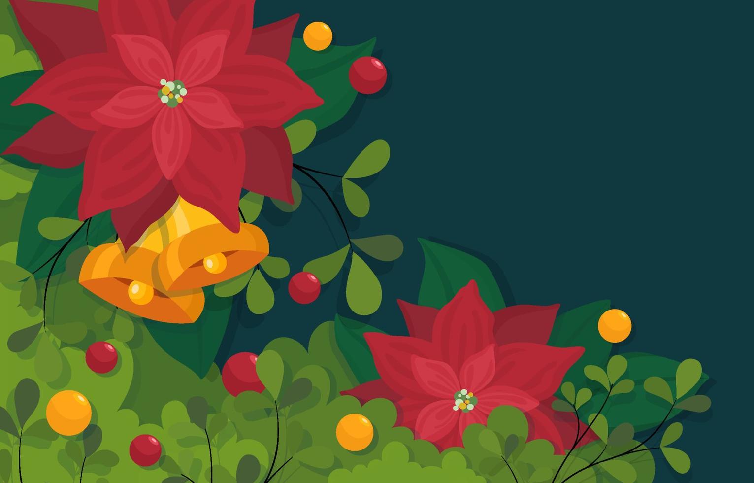 fondo floral navideño vector