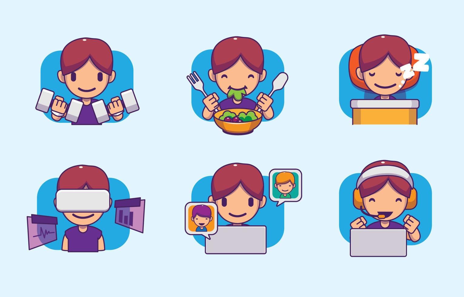 Icons for New Year Resolution vector