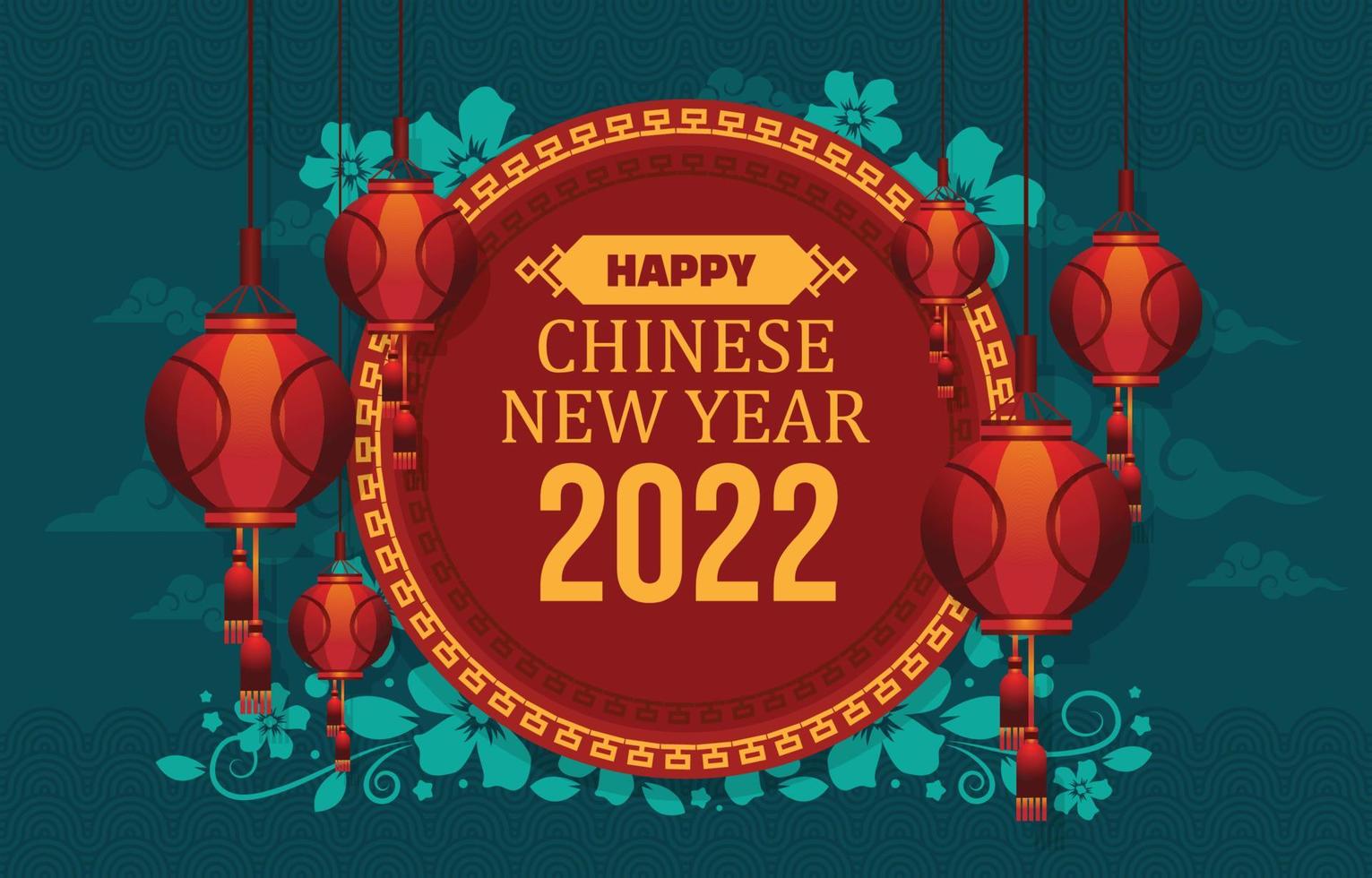 Chinese New Year 2022 Background vector