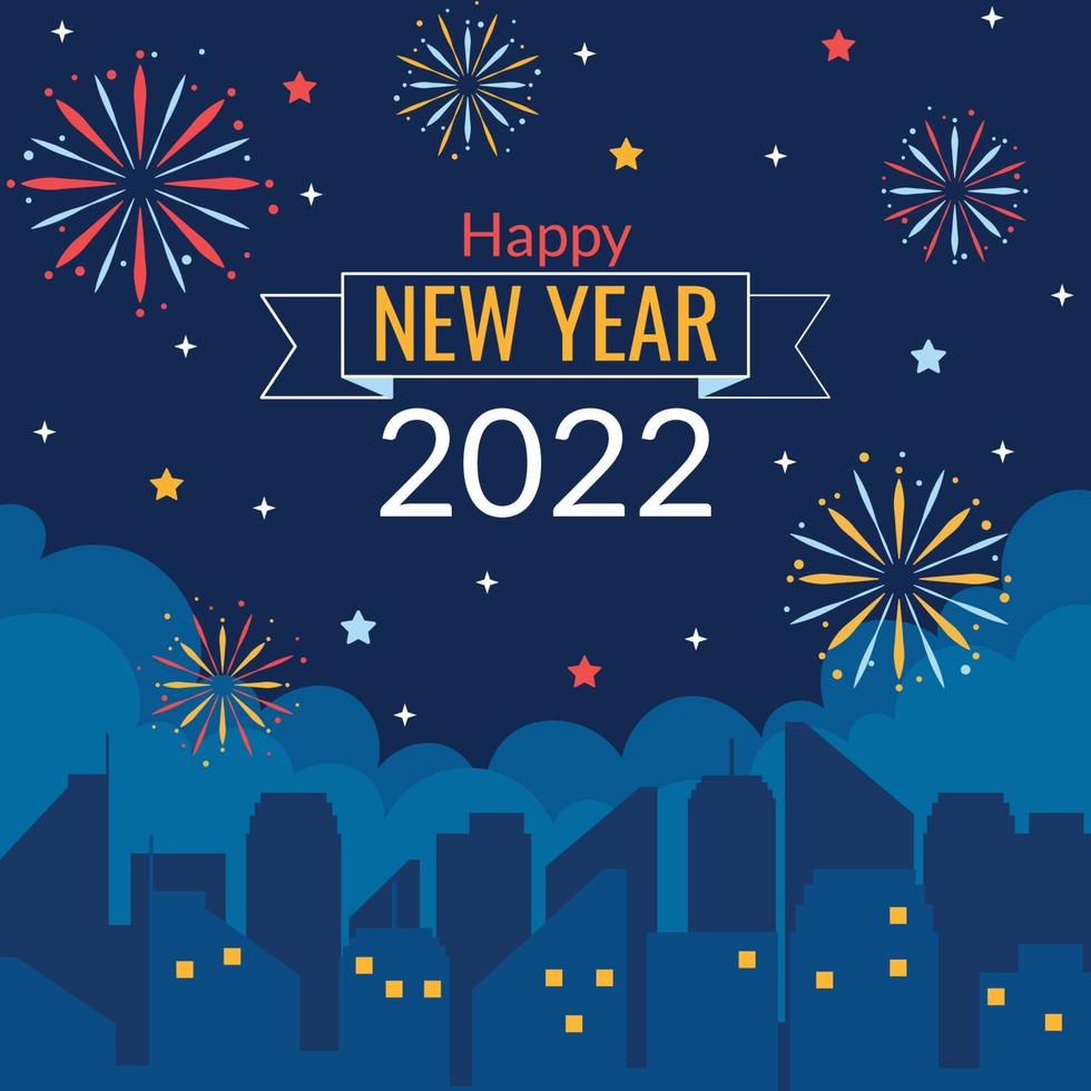 Happy New Year Background Template vector