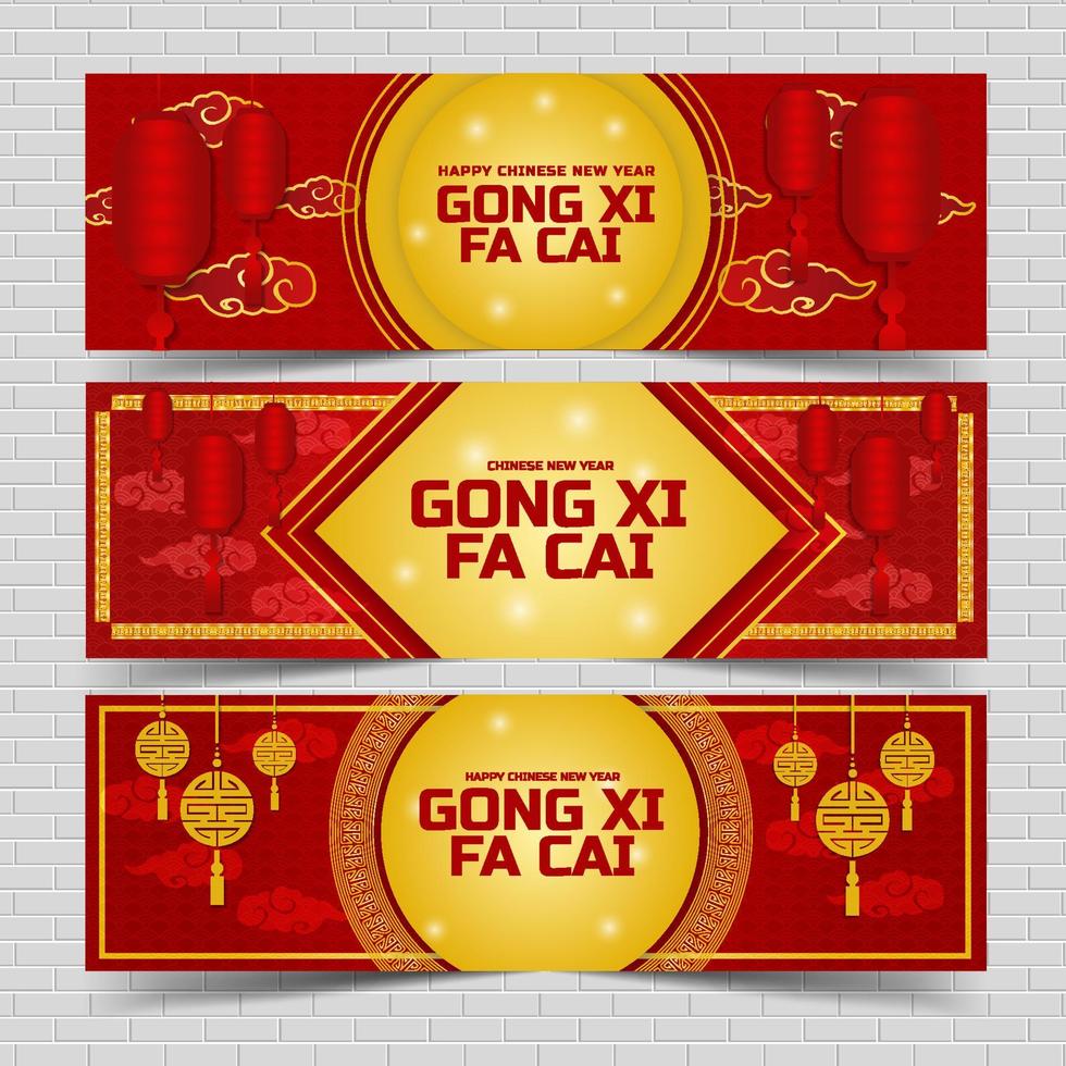 Gong Xi Fa Cai Banner Template vector