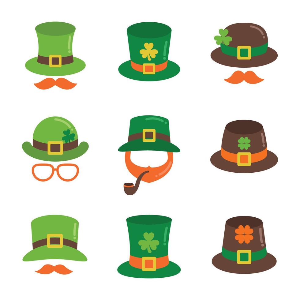 Multiple Iterations of Hats For St Patrick Festival vector