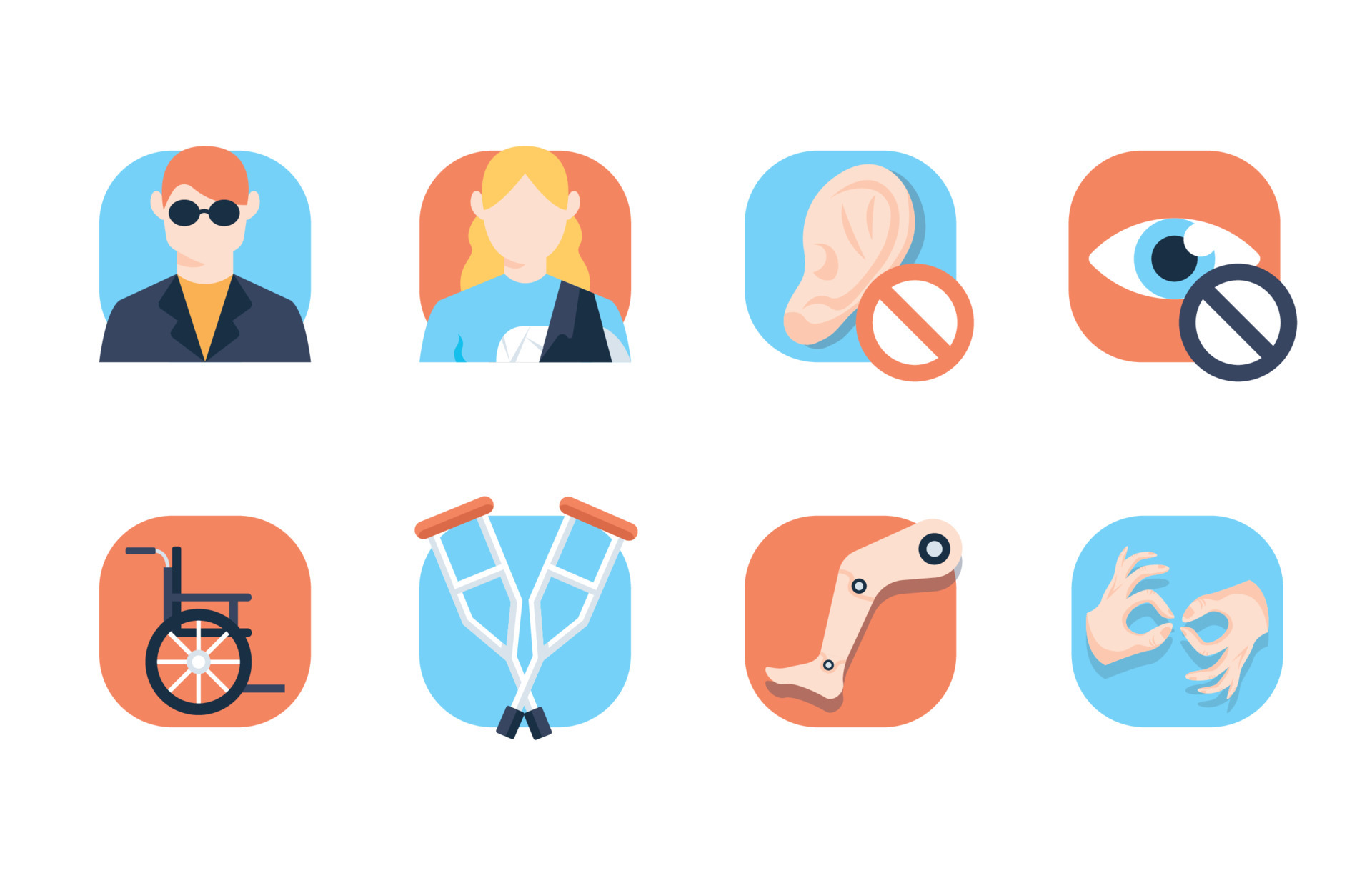 People With Disabilities Icon Set 4569397 Vector Art At Vecteezy People With Disabilities Icon Set 4569397 Vector Art At Vecteezy