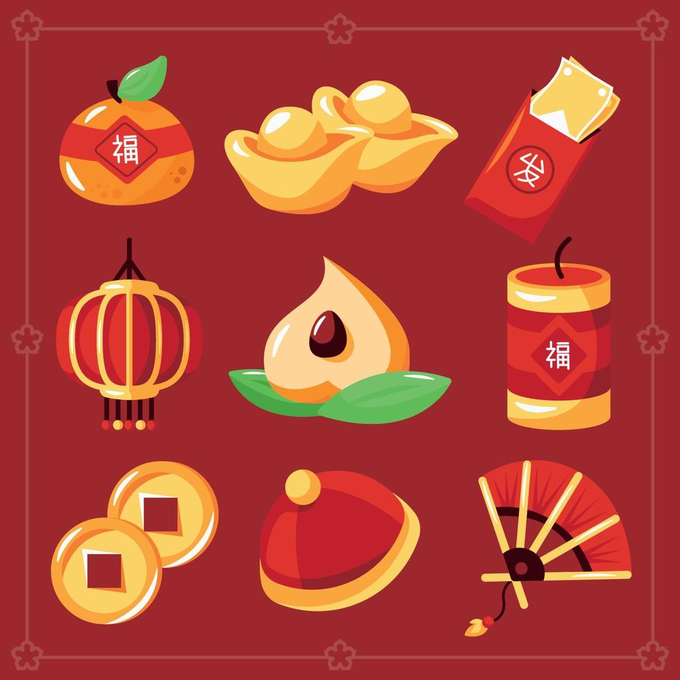 Chinese Year Icon Set vector