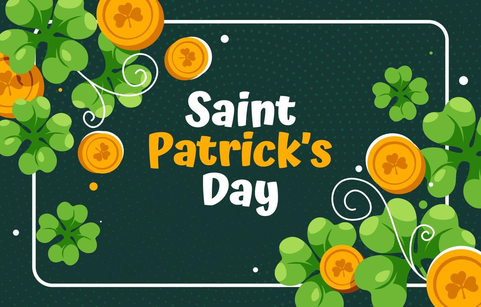 Beautiful St. Patrick's Day Shamrock Clover Background vector
