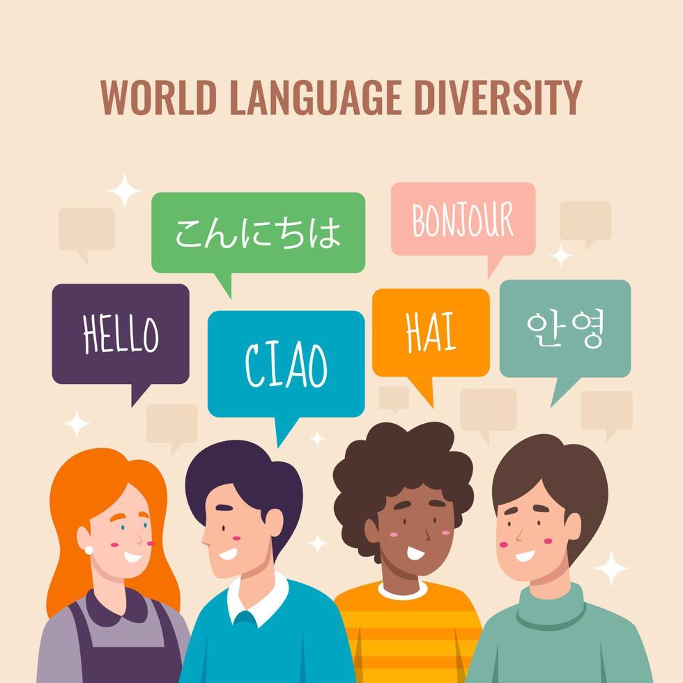 World Language Diversity vector