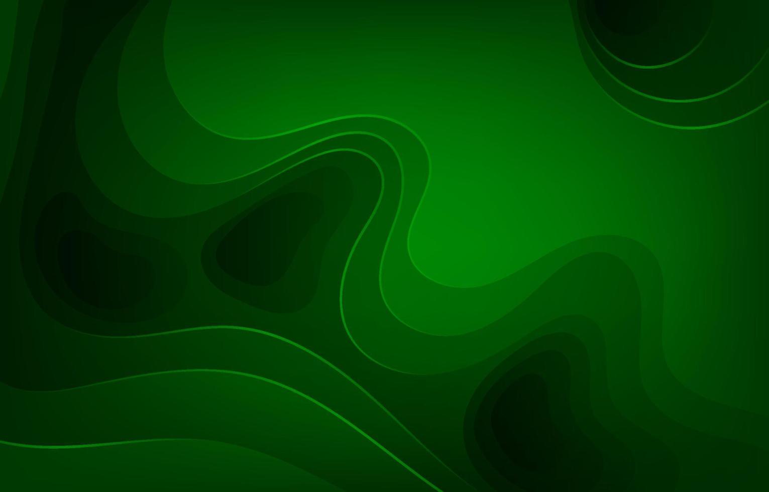 Wavy Gradient Dark Green Background vector