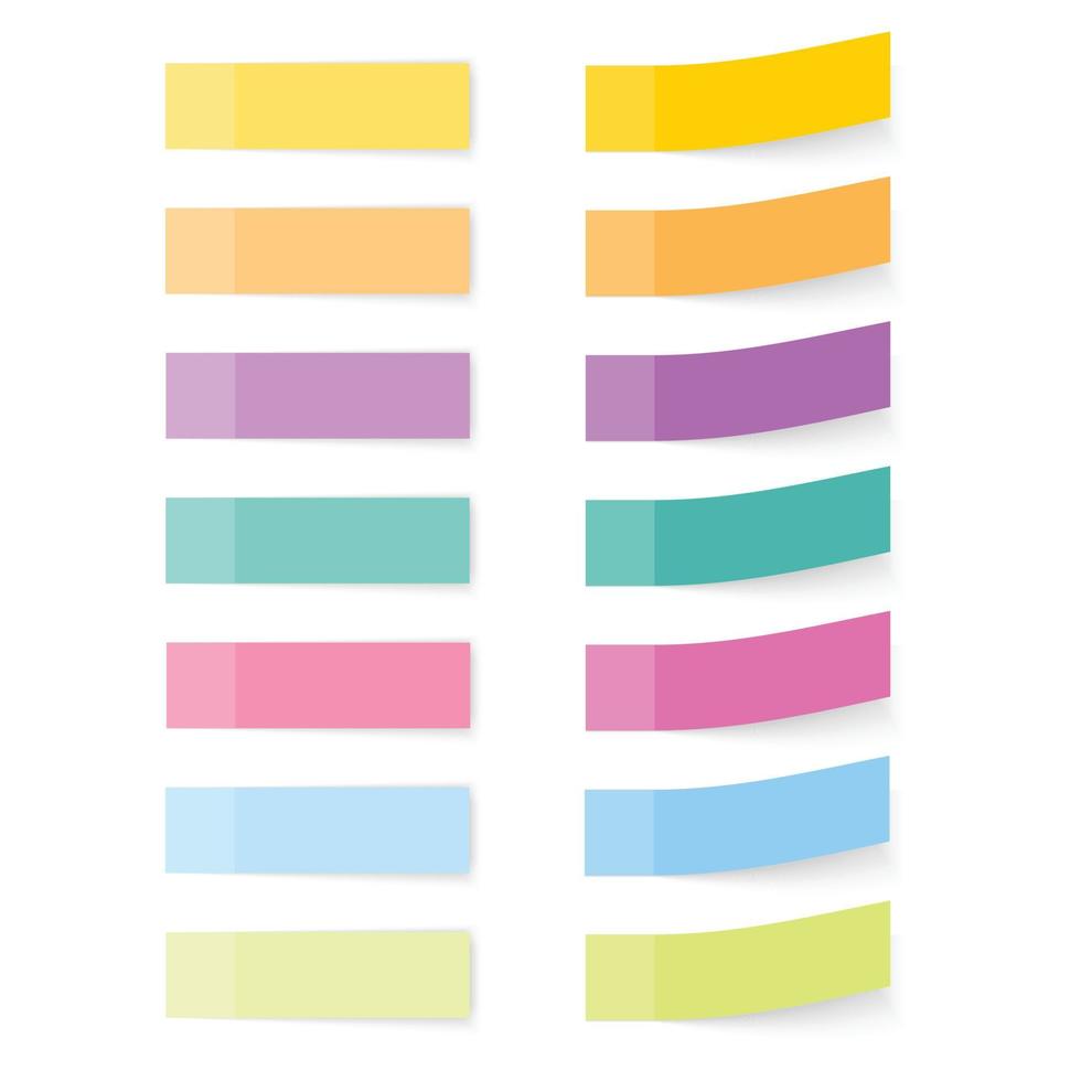 sticky notes set vector