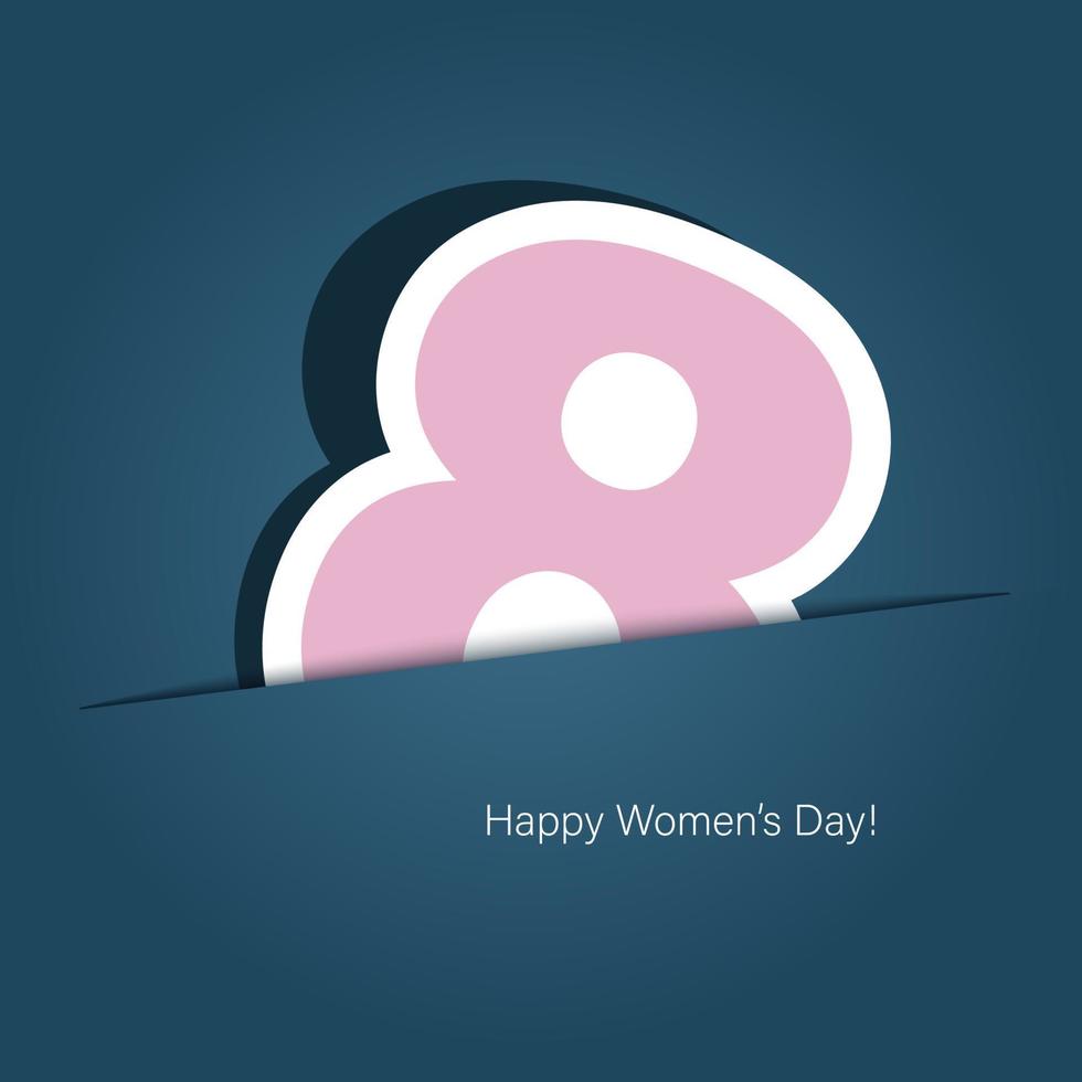happy womens day 8 of march card vector