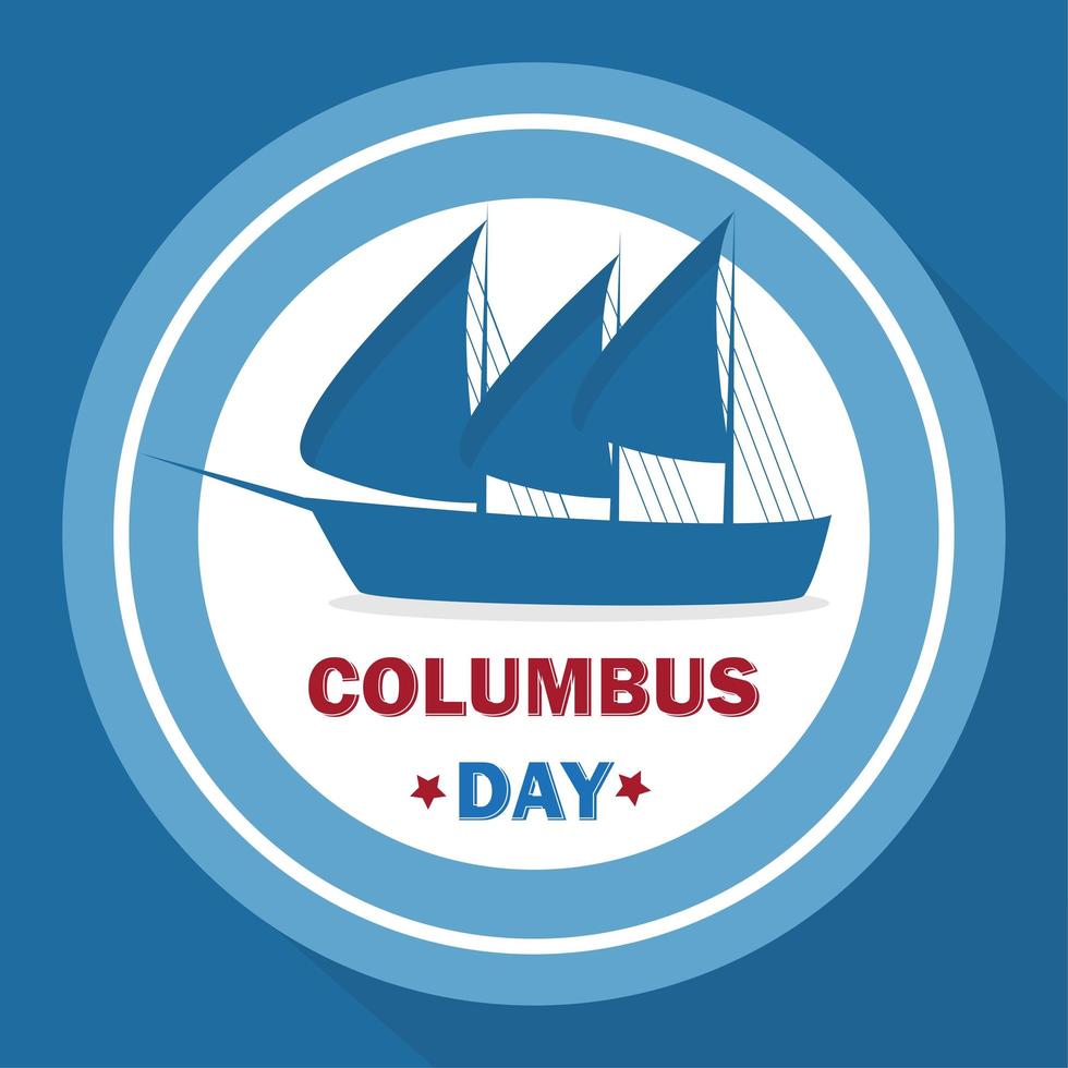 happy columbus day design template. vector illustration for greeting cards