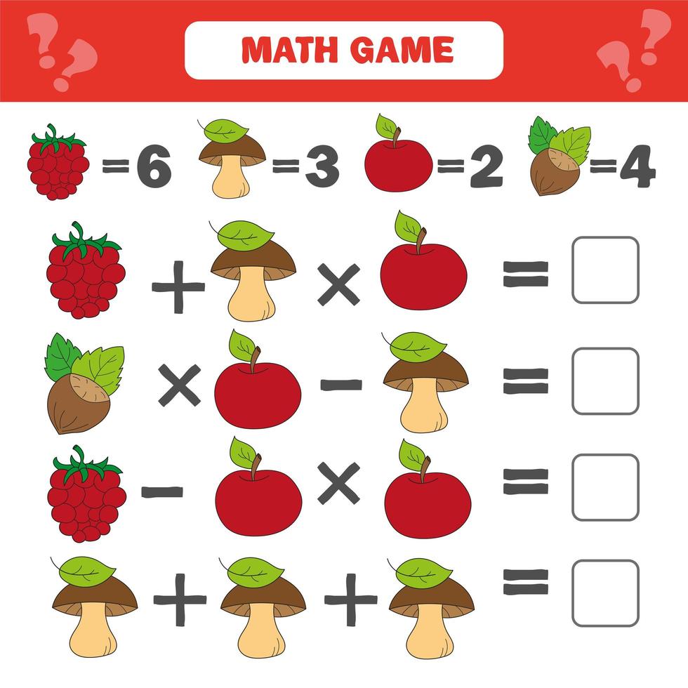 Mathematics worksheet for kids. Count educational children activity vector