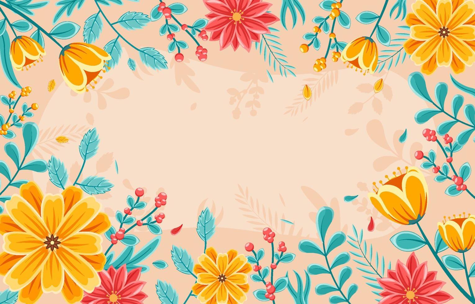 fondo floral de primavera vector