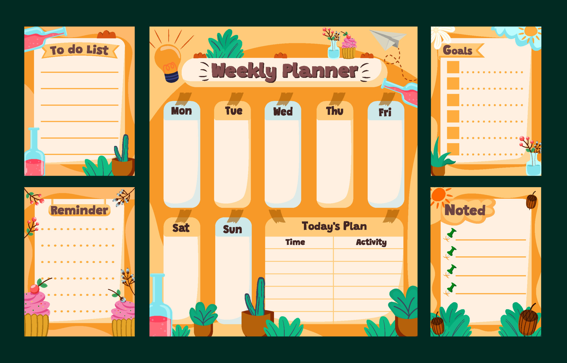 Template Cute Table Pages 4569741 Vector Art at Vecteezy Template Cute Table Pages 4569741 Vector Art at Vecteezy