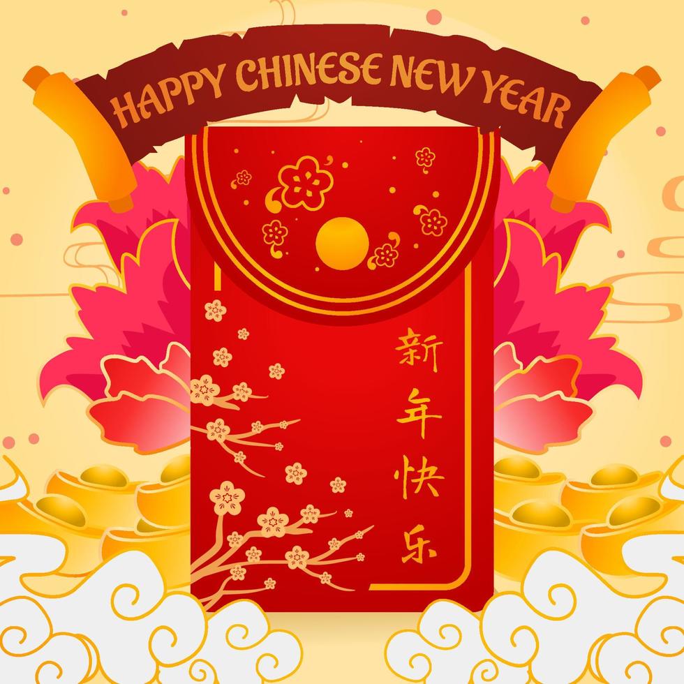 Red Pocket Chinese New Year Concept vector