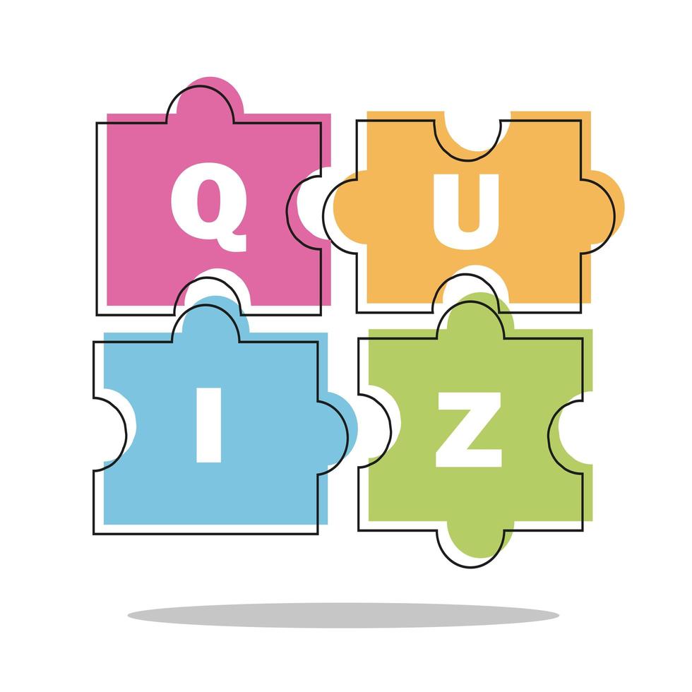 Quiz thin line concept. Vector illustration