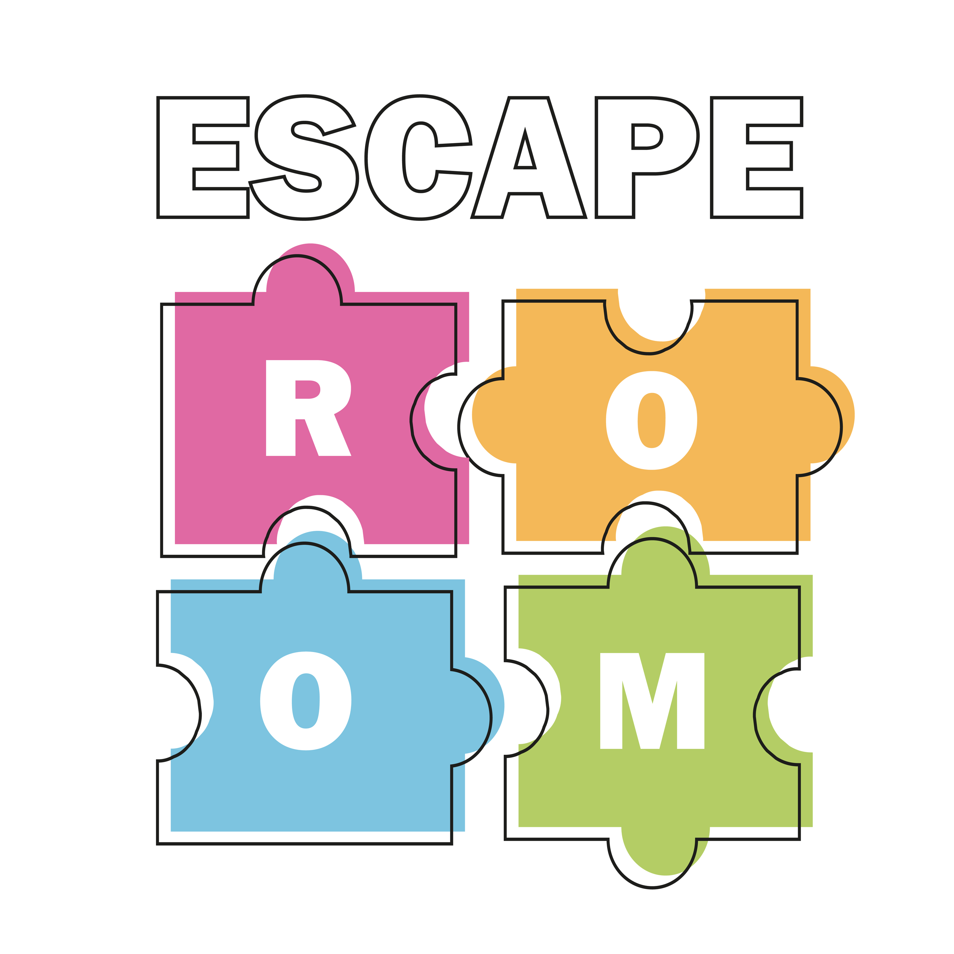 Escape room. Vector illustration poster, banner on white background