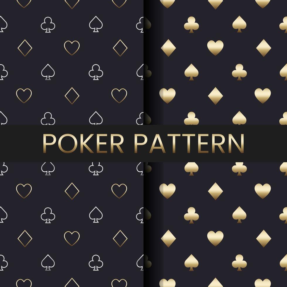 Luxury poker pattern and background vector