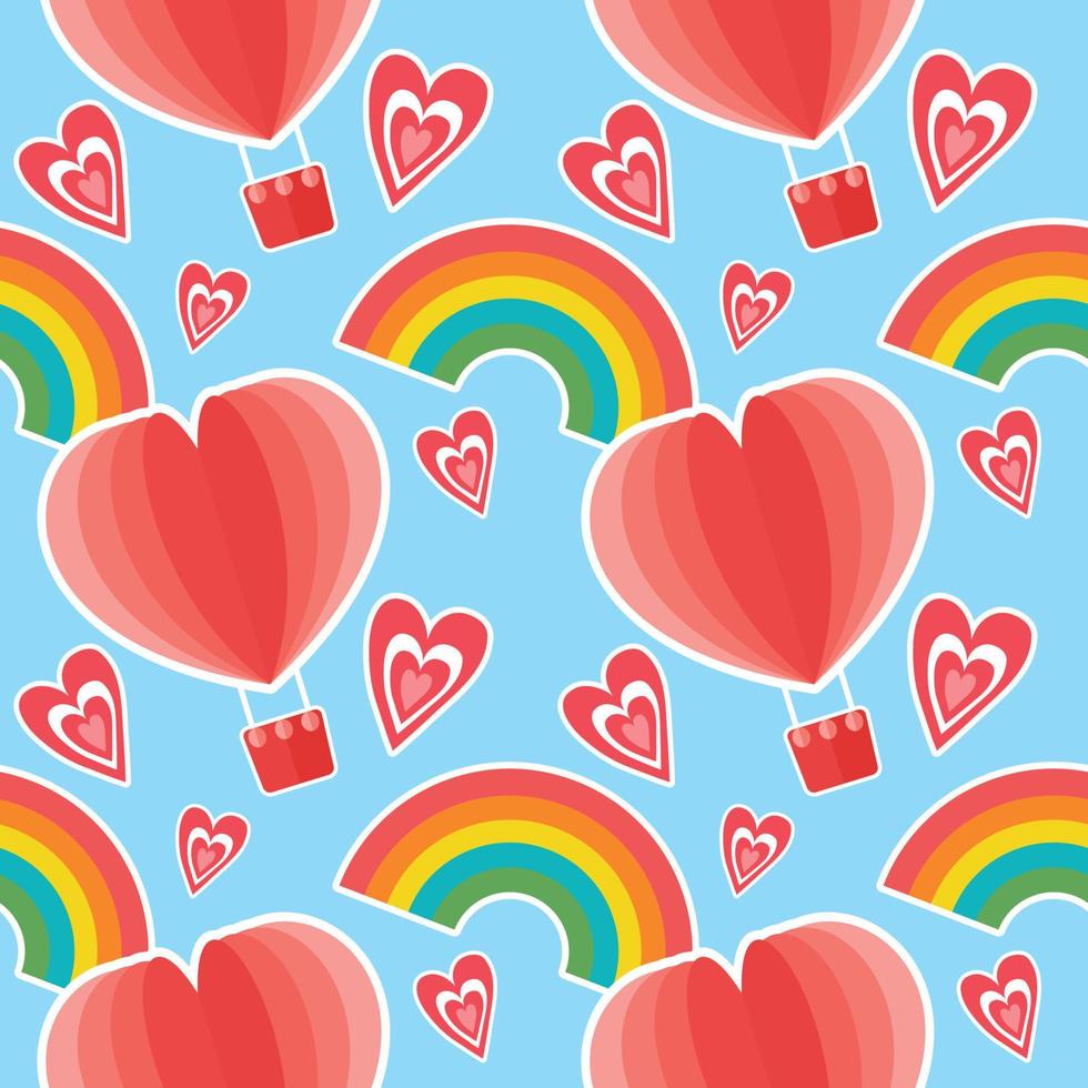 balloons and letters cute things seamless pattern vector