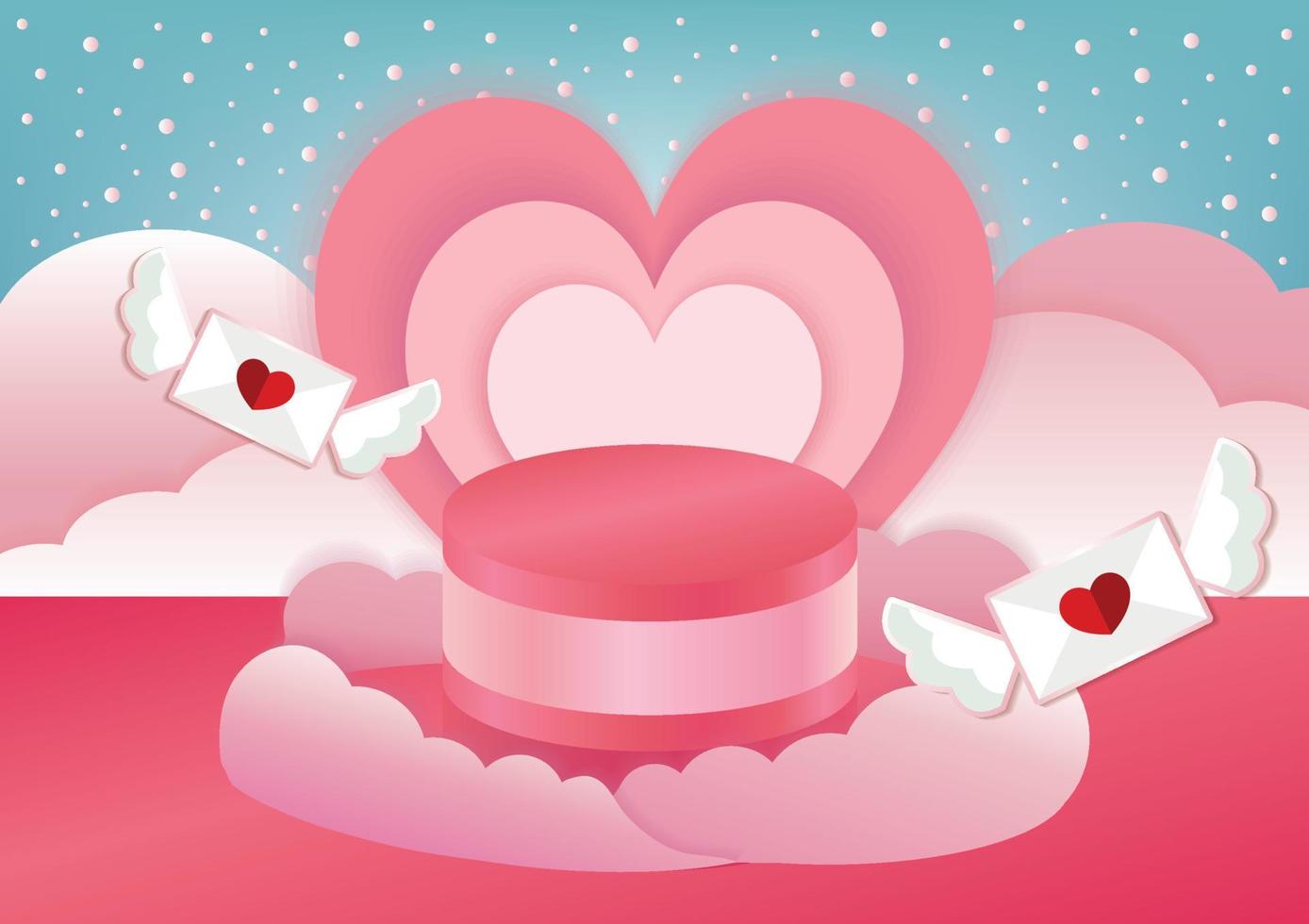 valentine's day product display art vector background