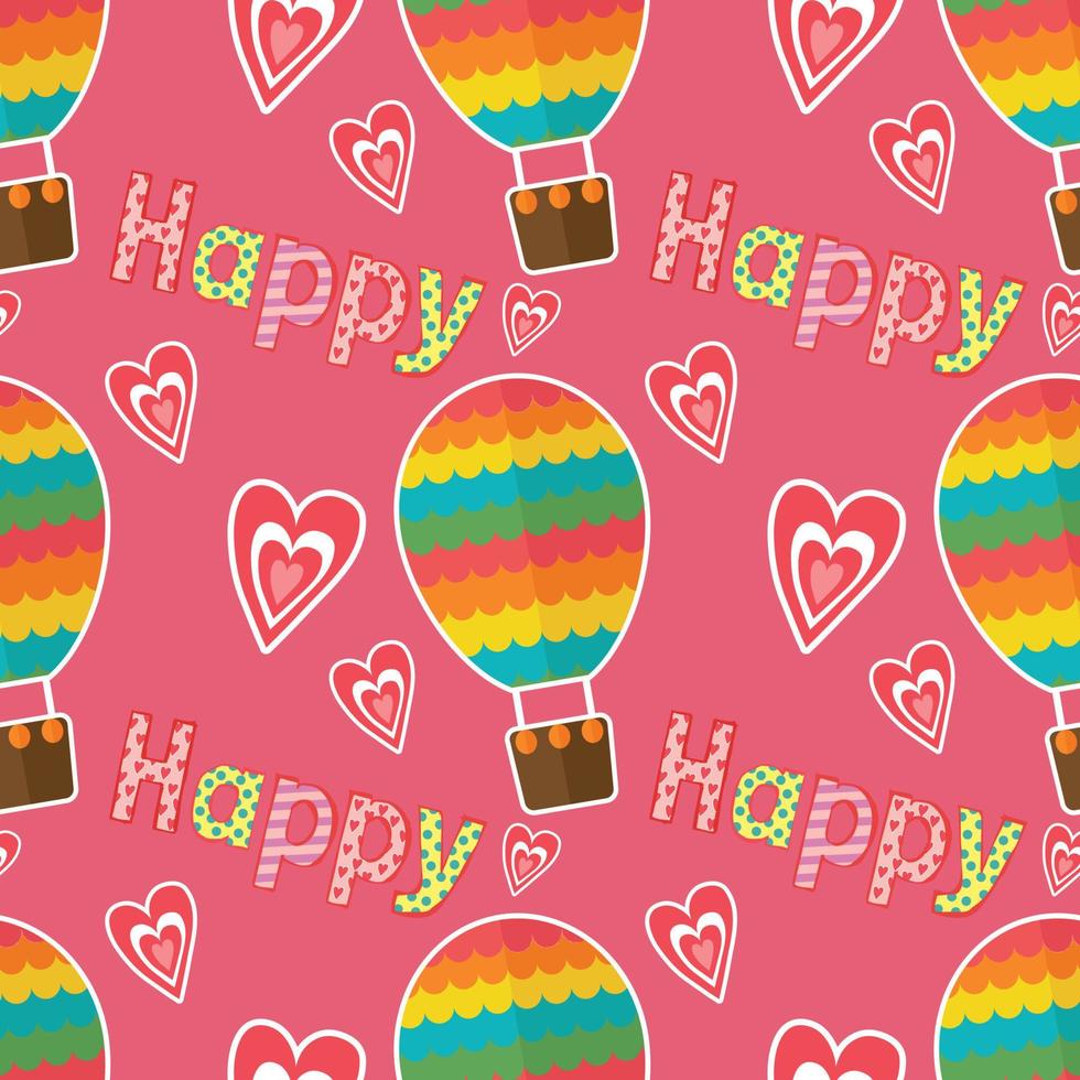 valentine's day cute things seamless pattern vector