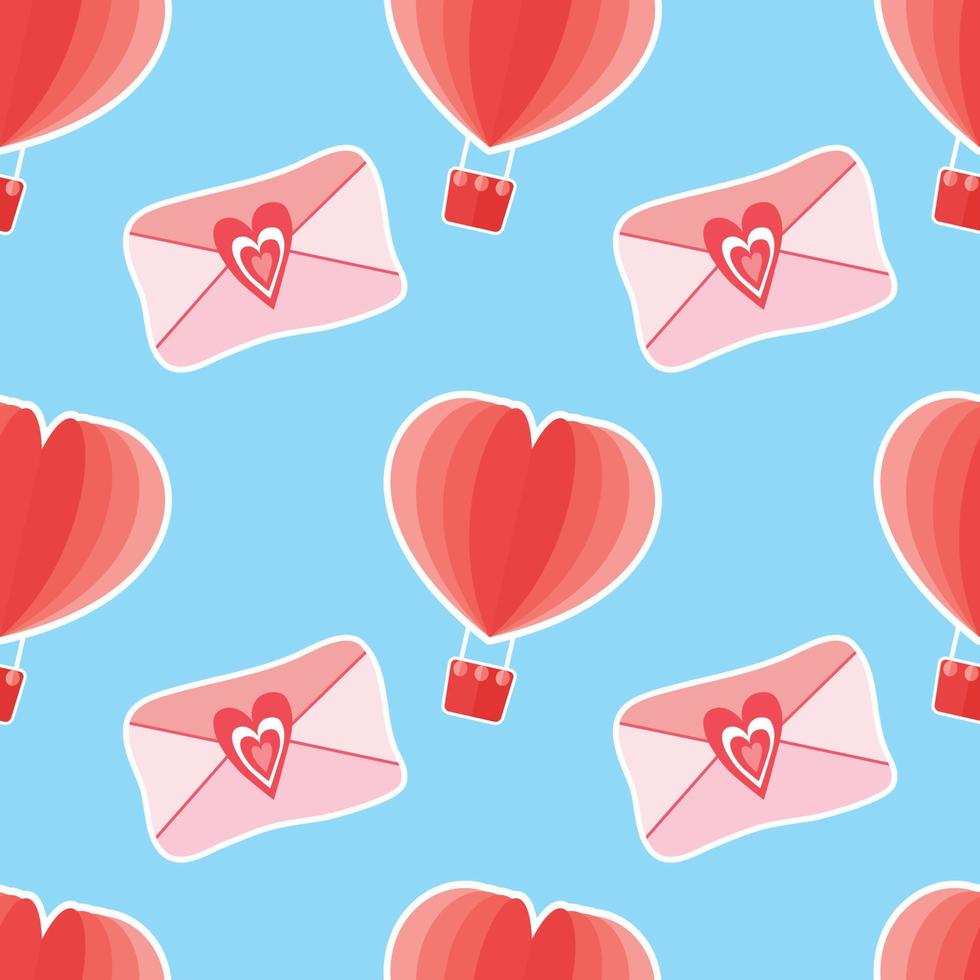 balloons and letters seamless pattern vector
