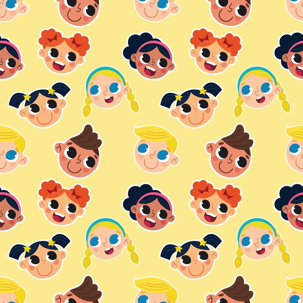 Children's day and cute seamless pattern art vector