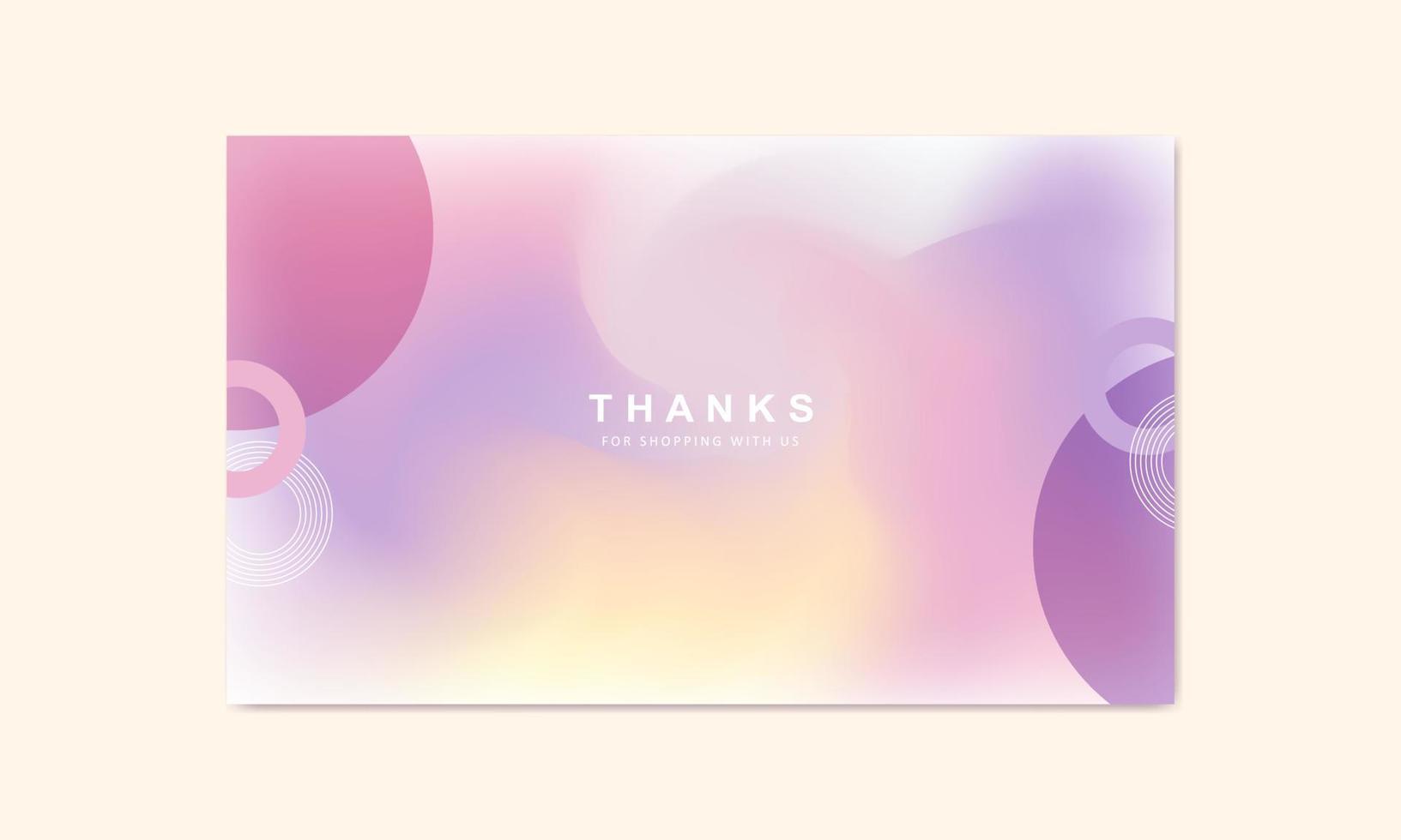 Thanks card abstract blurred gradient mesh background Free Vector