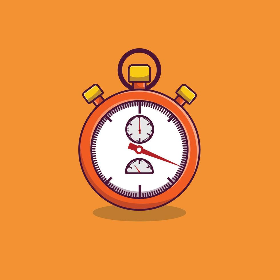 Stopwatch cartoon vector. Stopwatch timer cartoon icon illustration. vector