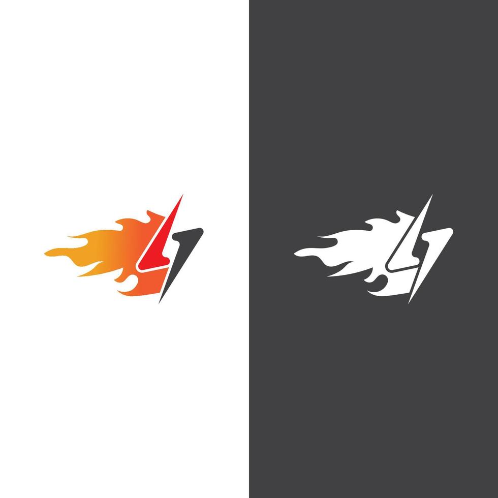 flash thunderbolt logo template vector