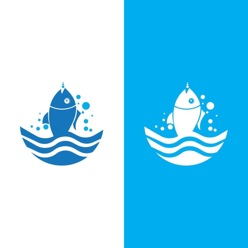 Fish logo template creative vector