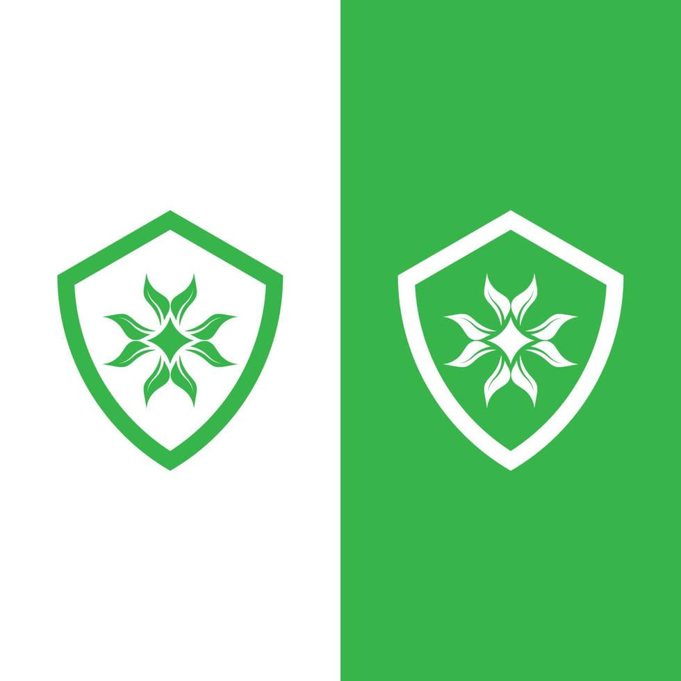 Logos of green Tree leaf ecology vector