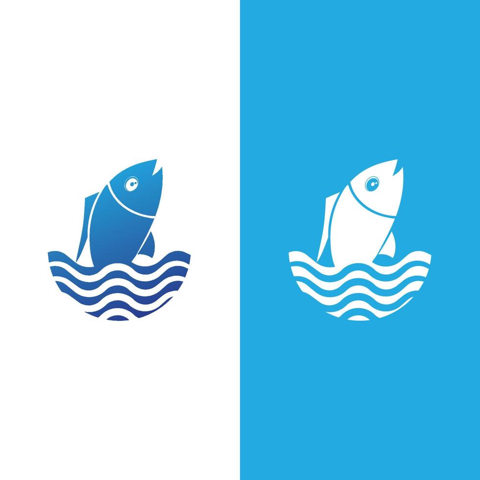 Fish logo template creative vector