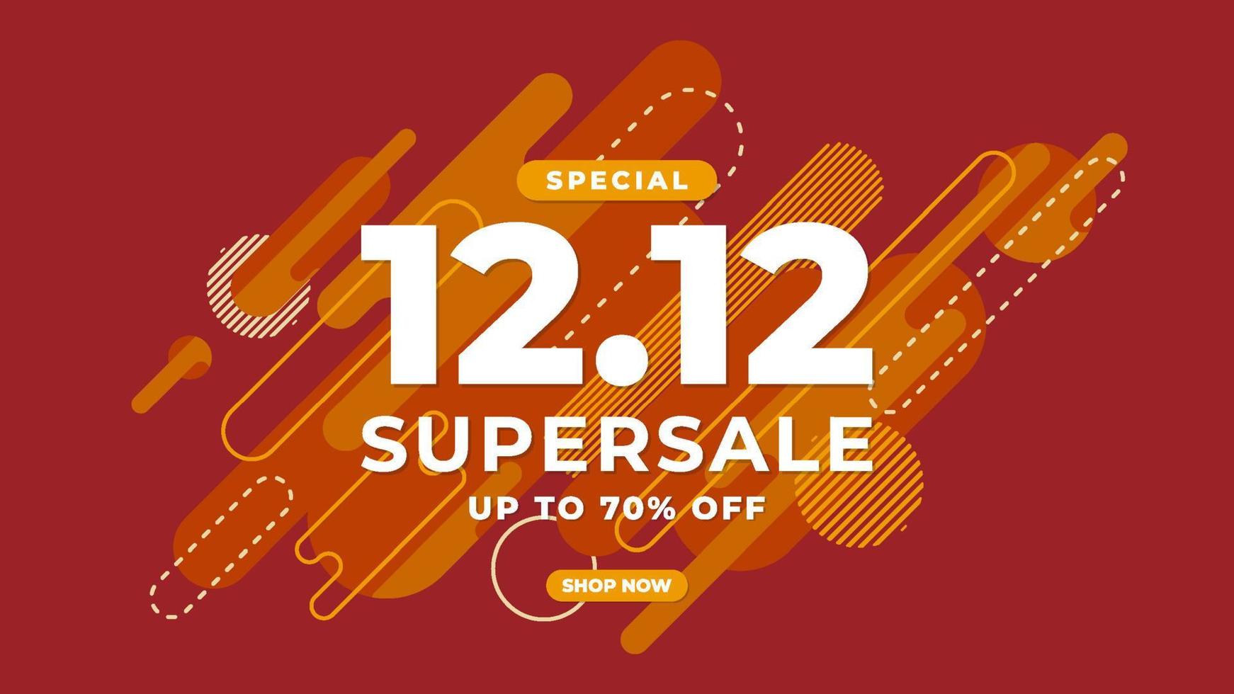 12.12 sales promotion banner design template vector