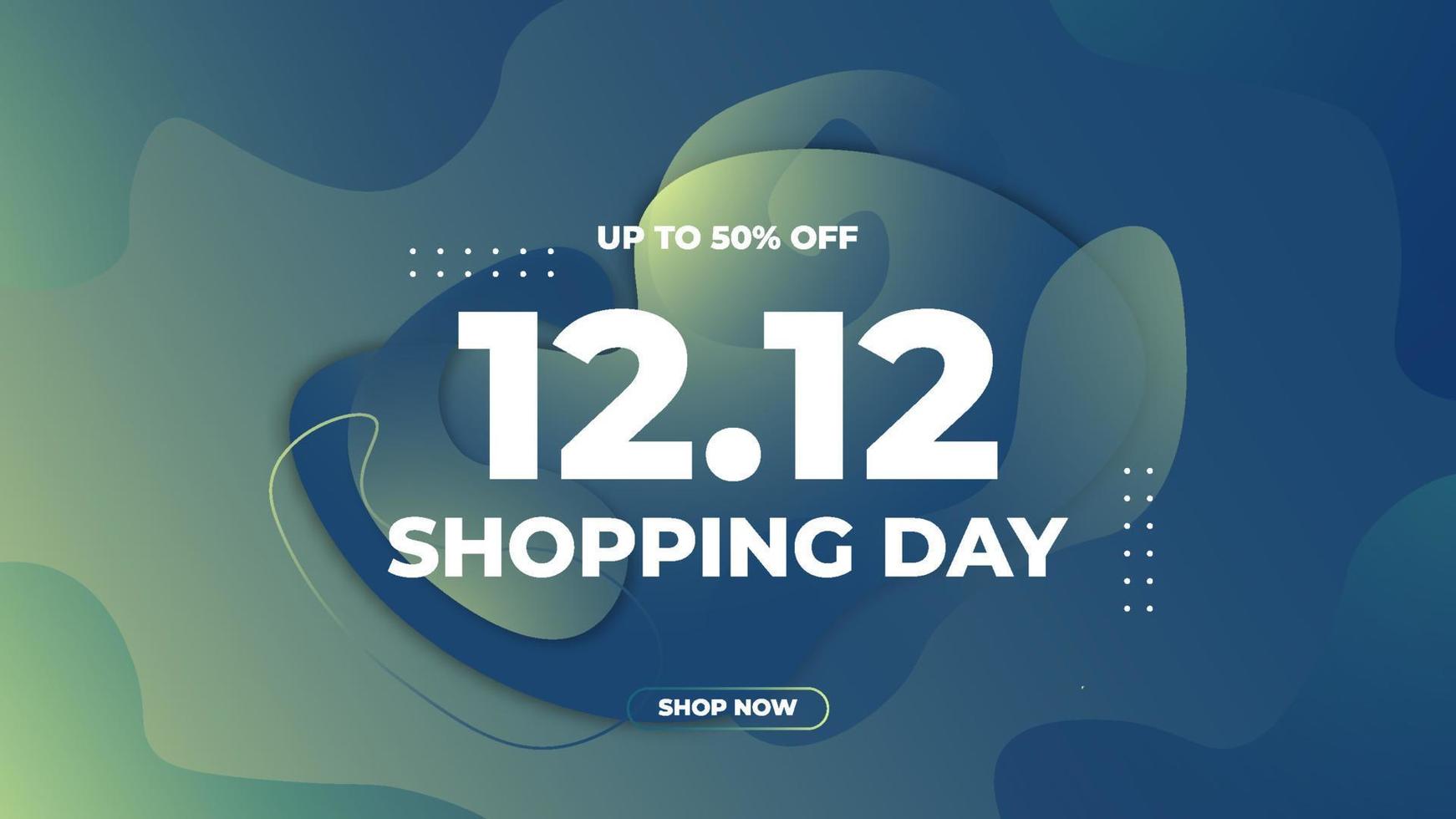 12.12 sales promotion banner design template vector