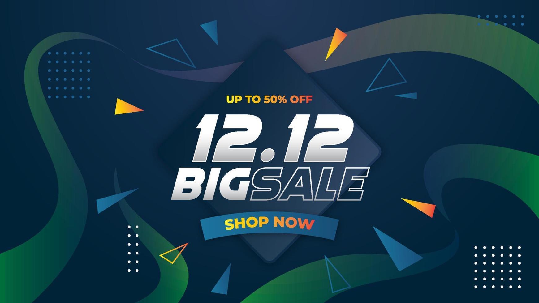 12.12 sales promotion banner design template vector