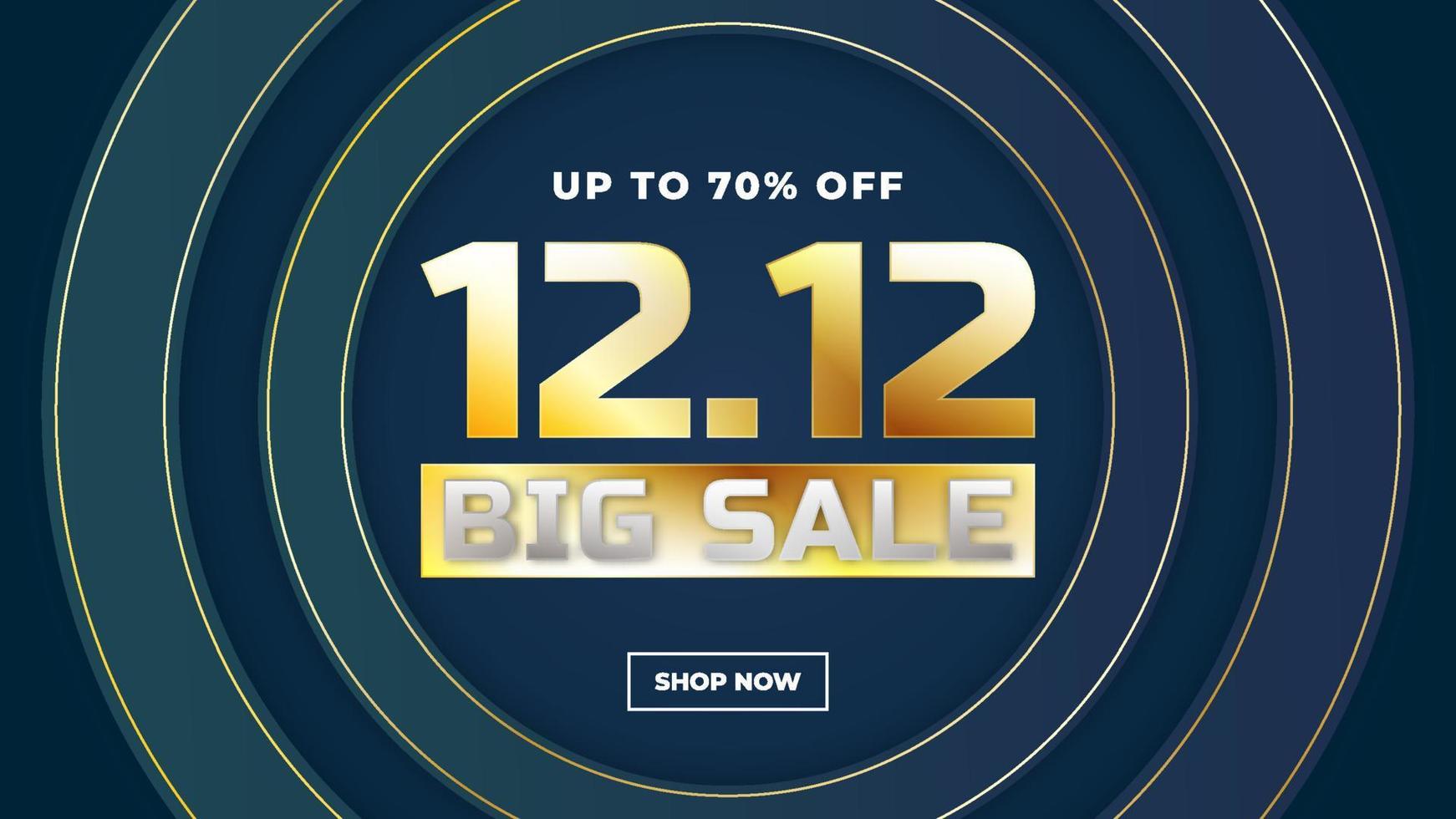 12.12 sales promotion banner design template vector