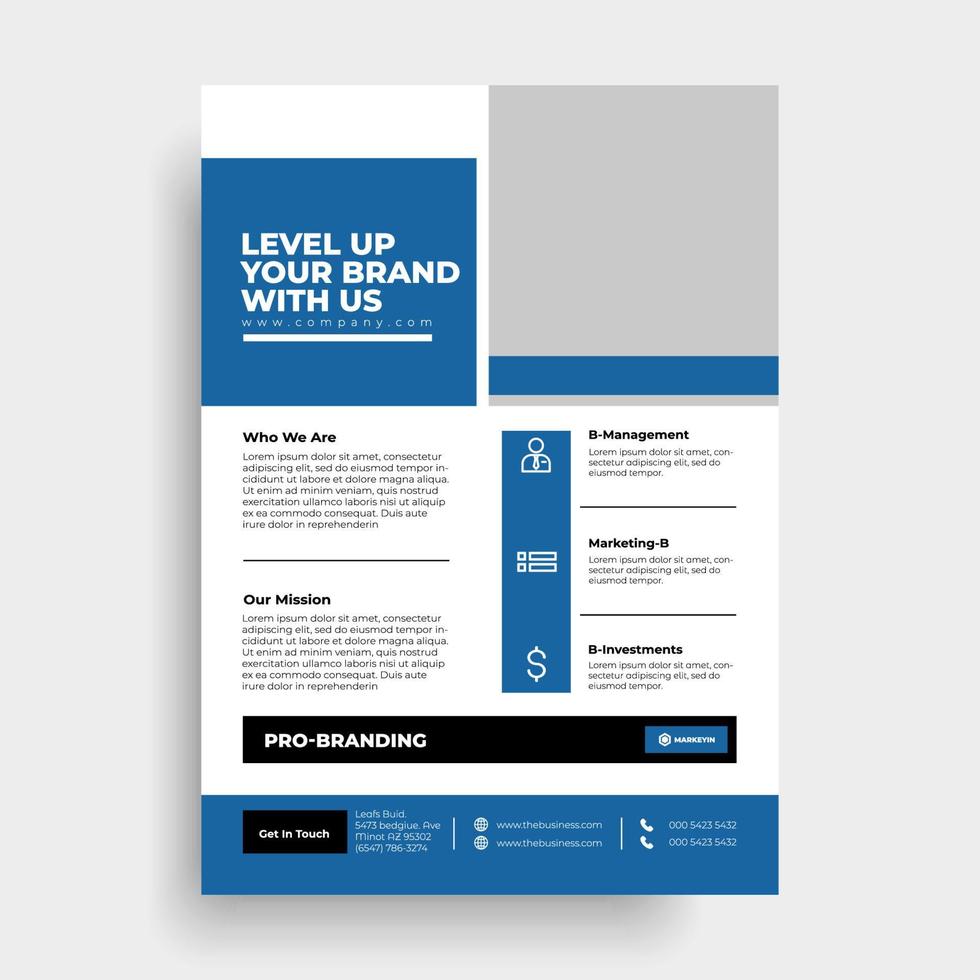 Brochure template layout, cover design annual report, magazine, flyer or booklet in A4. vector