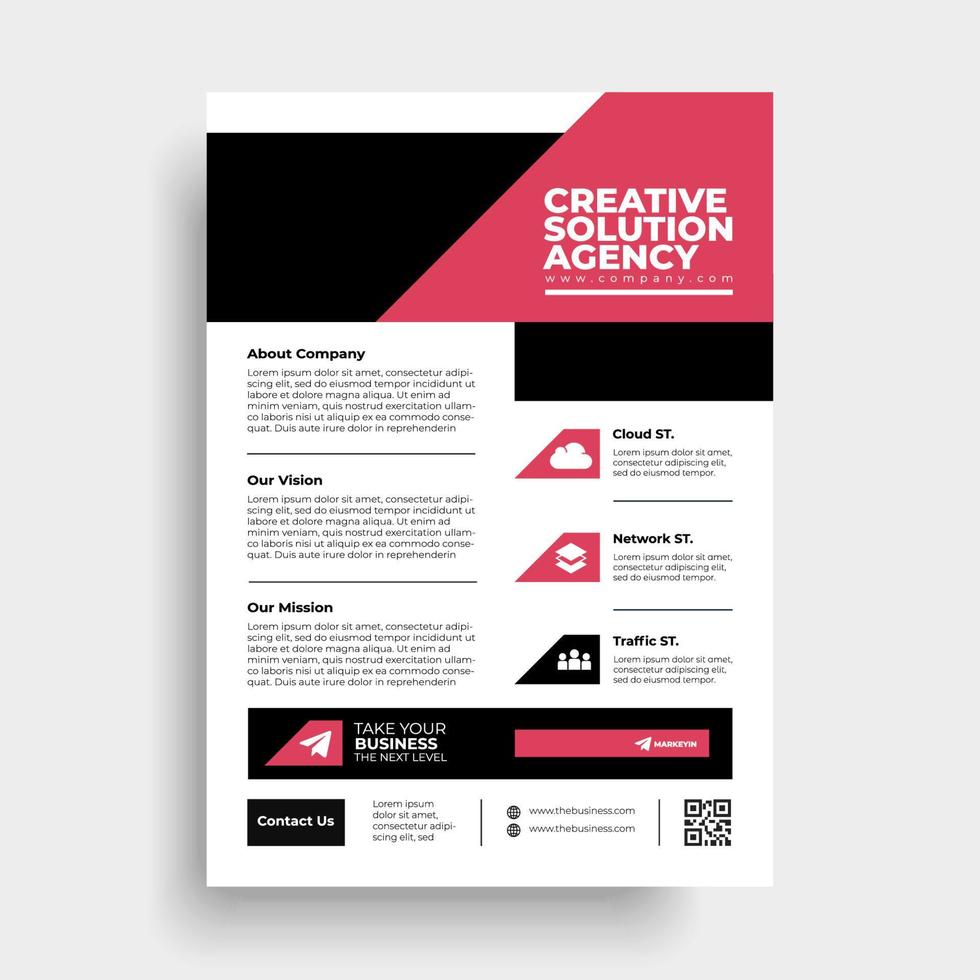 Modern Corporate business flyer template design vector