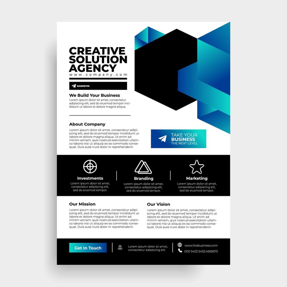 Modern brochure template flyer design vector
