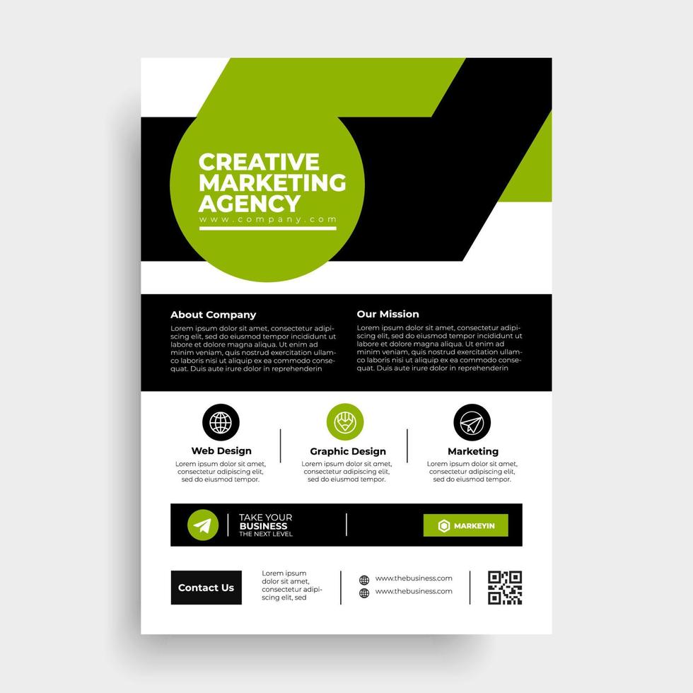 Business brochure flyer design layout template in a4 size vector