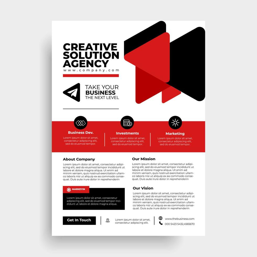 Flyer Template vector design for brochure annualreport magazine poster corporate