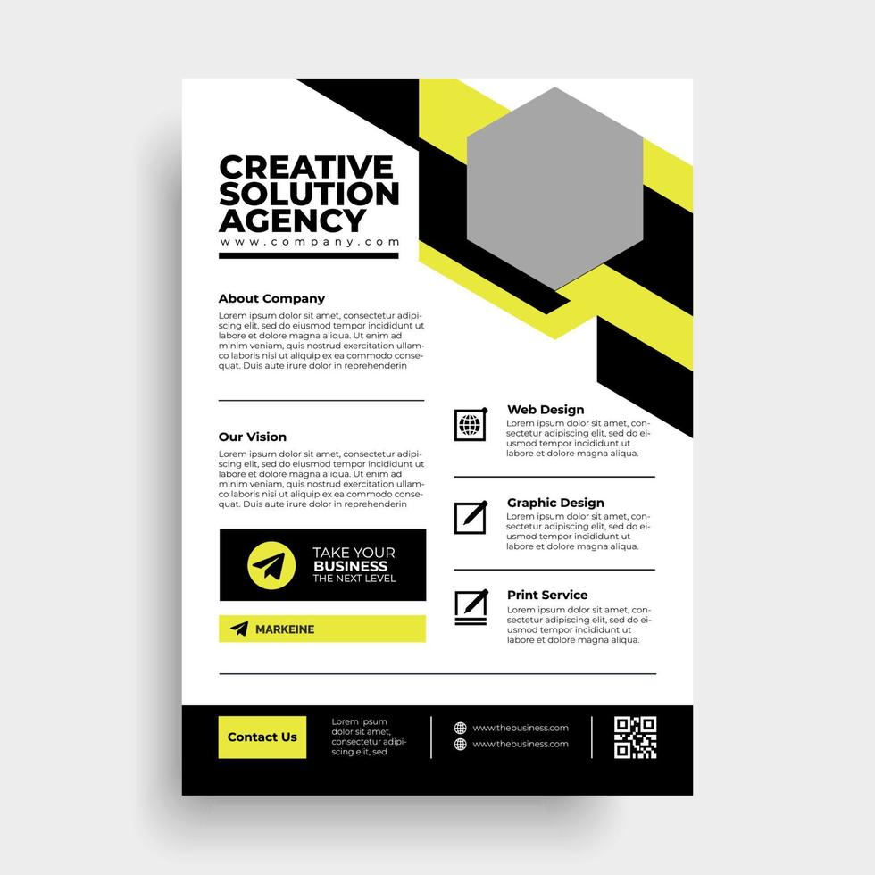 Flyer Template vector design for brochure annualreport magazine poster corporate