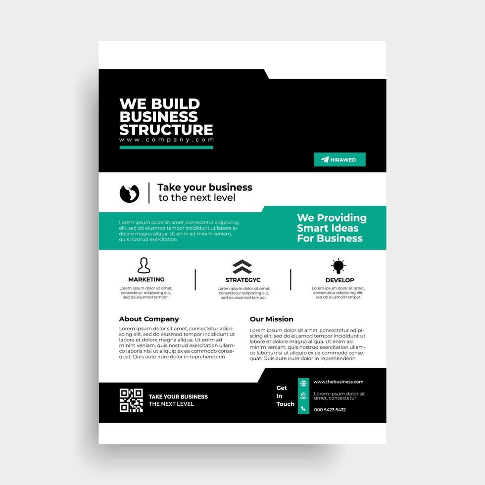 Brochure or flyer layout template, annual report cover design background vector