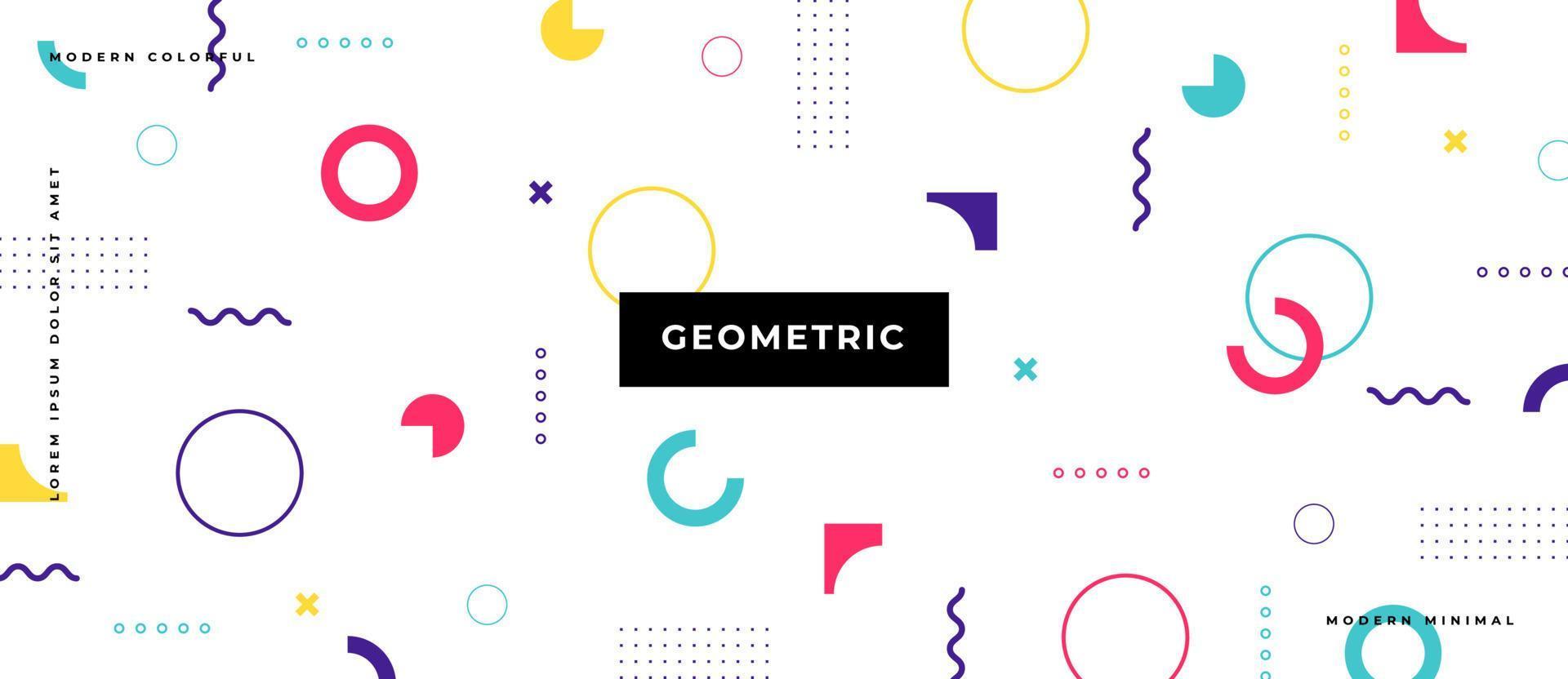 Minimal geometric shape, memphis style lines, dots motion background.. vector