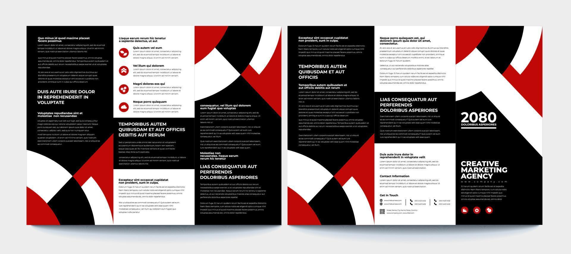 Business tri-fold brochure layout design ,vector a4 brochure template vector