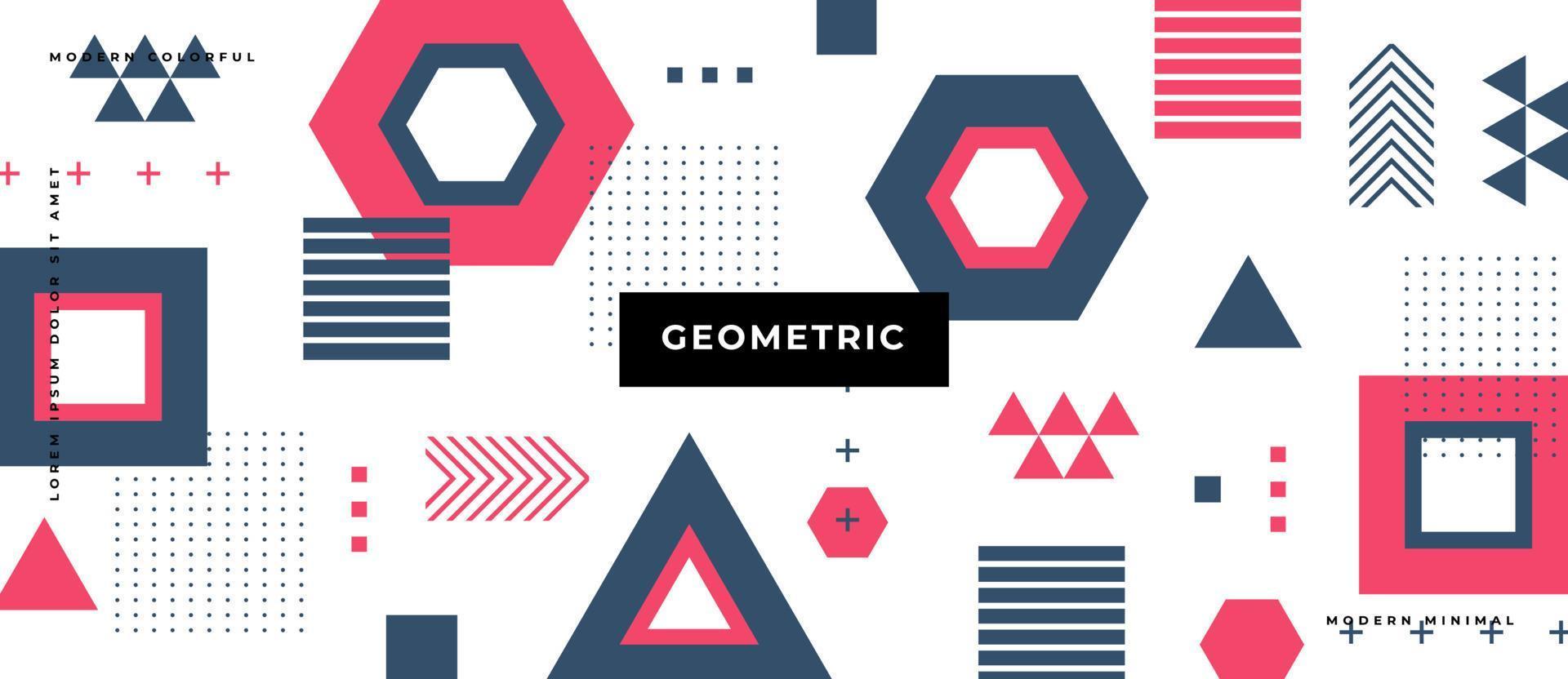 elemento de forma en estilo moderno. vector patrón geométrico. papel tapiz geométrico abstracto. papel tapiz geométrico mínimo. estilo memphis.