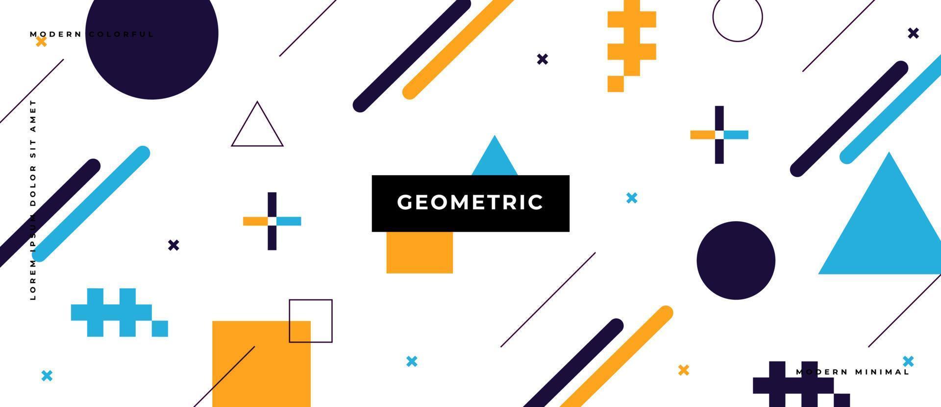 Geometric modern memphis shape, elements background vector design illustration.