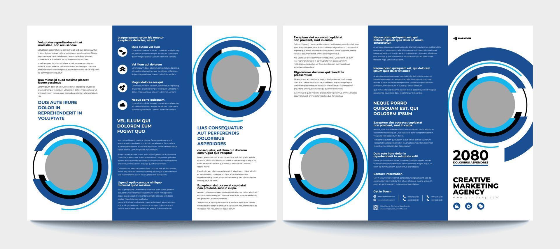 Brochure design, brochure template, creative tri-fold, trend brochure vector