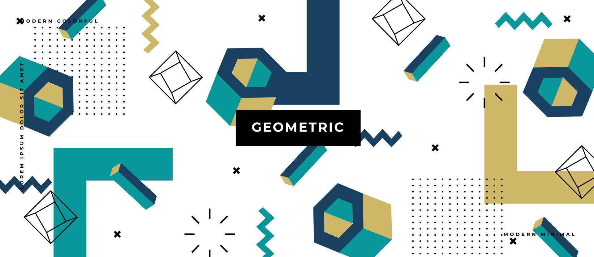 3d memphis style shape. Abstract modern geometric background. Vector illustration. white background.